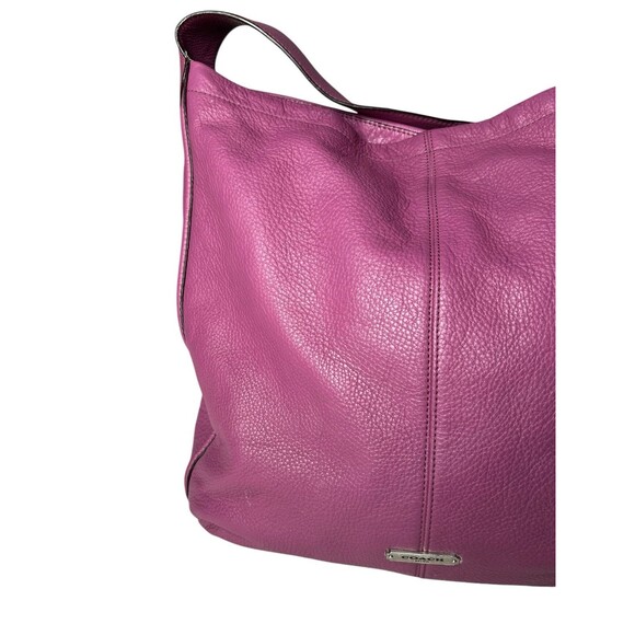 COACH F23309  AVERY Pebbled LEATHER HOBO ROSE Purple Shoulder Y2K 00s - Picture 4 of 16